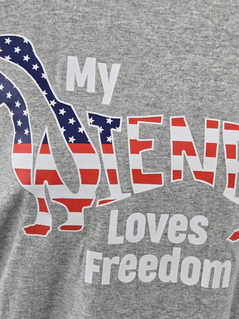 Patriotic 'My Wiener Loves Freedom' Tee - 4 Color Options with Red, White & Blue